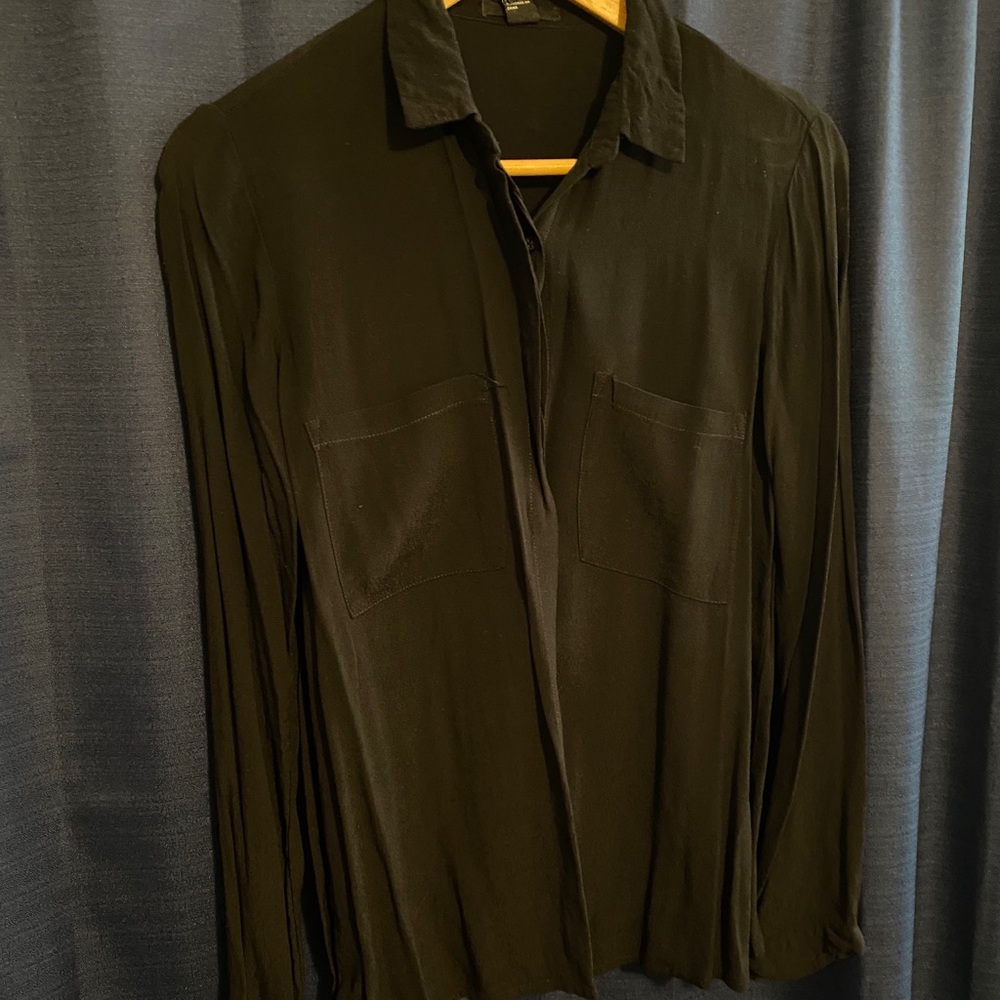 Black button down shirt
